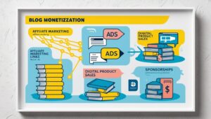 illustration representing blog monetization